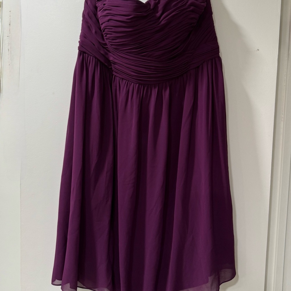 Donna Morgan Strapless Purple Dress